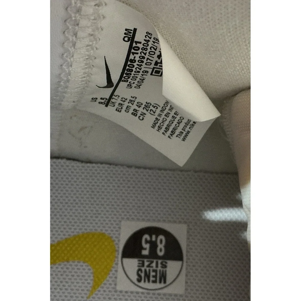 Nike Blazer Mid '77 Vintage BQ6806-101 White Yellow Leather Shoes Men's Size 8.5